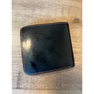 大峡製鞄　財布　折りたたみ　黒　コードバン　ミーさん専用(折り財布)