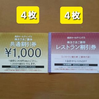 プリンス(Prince)の4枚🔷1000円共通割引券&オマケ(宿泊券)