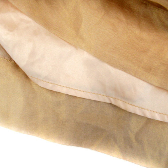sunaokuwahara(スナオクワハラ)のスナオクワハラ I.S. 台形スカート ミモレ丈 無地 ウール混 M ベージュ レディースのスカート(ひざ丈スカート)の商品写真