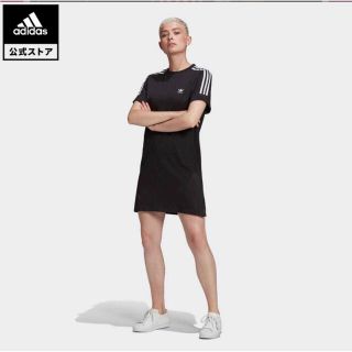 アディダス(adidas)の新品アディダス adidasTシャツワンピースS(ロングワンピース/マキシワンピース)