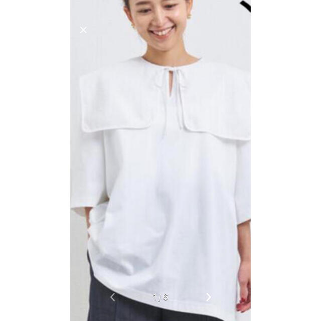 あり光沢感yori 2022ss フロッキードットＴシャツ　新品