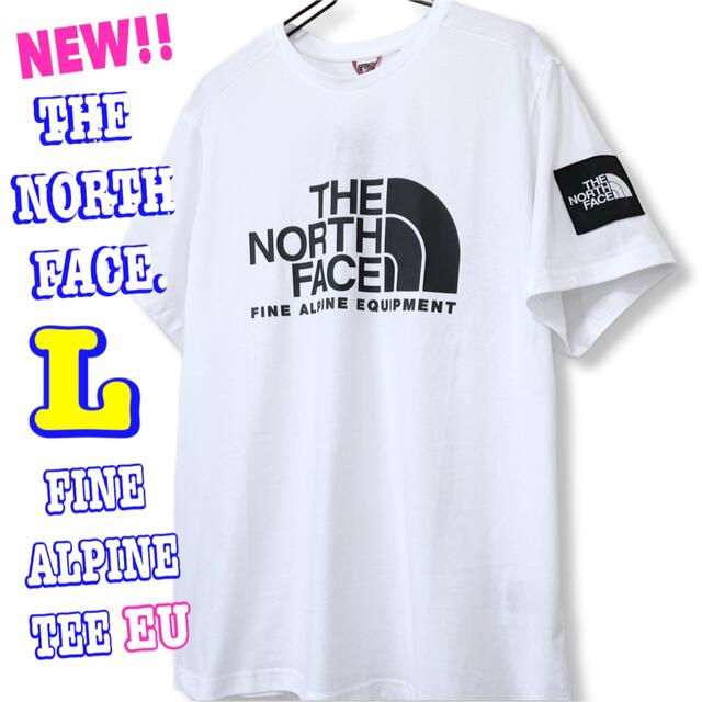 THE NORTH FACE(ザノースフェイス)のワッペン♪ 新品 ノースフェイス ファイン アルパイン Tシャツ EU 白 L メンズのトップス(Tシャツ/カットソー(半袖/袖なし))の商品写真