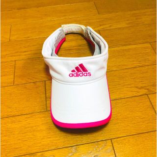 アディダス(adidas)のadidas サンバイザー ピンク(ウェア)