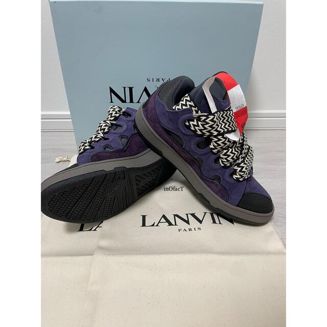 美品】 LANVIN - スニーカー ランバン SNEAKERS CURB LEATHER LANVIN