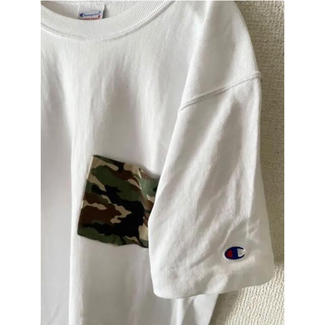 Champion(チャンピオン)のChampion チャンピオン カモフラ柄ワンポイント reverseweave メンズのトップス(Tシャツ/カットソー(半袖/袖なし))の商品写真