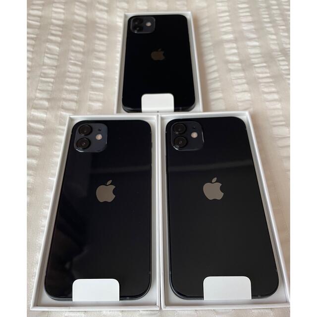 iPhone(アイフォーン)のiPhone12 64GB  ブラック 3台セット スマホ/家電/カメラのスマートフォン/携帯電話(スマートフォン本体)の商品写真