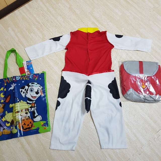 新品! パウパトロール マーシャル コスチューム 2-4歳 かわいいバッグ付き エンタメ/ホビーのコスプレ(衣装一式)の商品写真