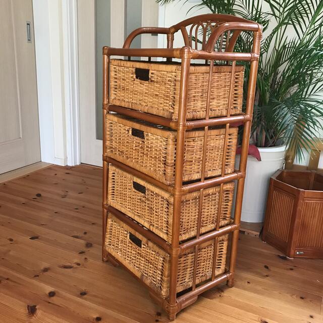 籐の家具 チェスト - 棚/ラック 籐の家具 チェスト - 棚/ラック