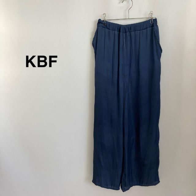 ⭐️KBF レディース パンツ ワイドパンツ ブルー ワンサイズ シンプル⭐️ レディースのパンツ(カジュアルパンツ)の商品写真