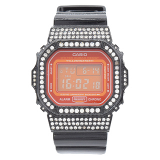 カシオ(CASIO)のCASIO カシオ G-SHOCK DW-5600CS ジーショック デジタルウォッチ ラインストーンカスタム 腕時計 ブラック(腕時計(アナログ))