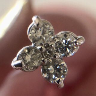 美品 ポンテヴェキオ ダイヤフラワーフープピアス D1.0ct