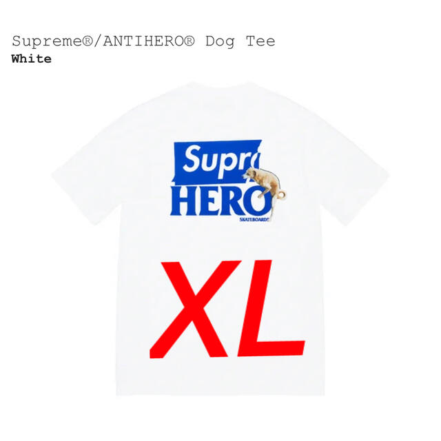 Supreme ANTIHERO Dog Tee White size L