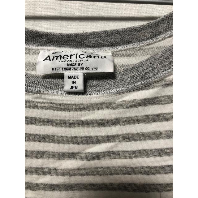 AMERICANA(アメリカーナ)のAmericana アメリカーナ　ボーダー　カットソー レディースのトップス(Tシャツ(半袖/袖なし))の商品写真