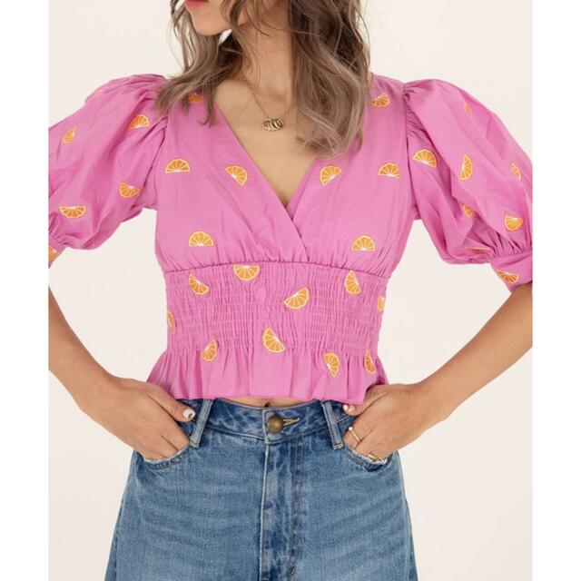 ALEXIASTAM puff sleeve top