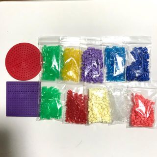 値下げ❗️HAMA ビーズとプレート　セット(知育玩具)