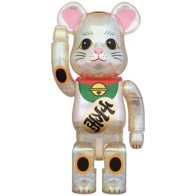 BE@RBRICK 招き猫 透明メッキ 100％ & 400％ エンタメ/ホビーのフィギュア(その他)の商品写真