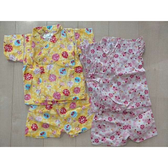 甚平 2着セット キッズ/ベビー/マタニティのキッズ服女の子用(90cm~)(甚平/浴衣)の商品写真