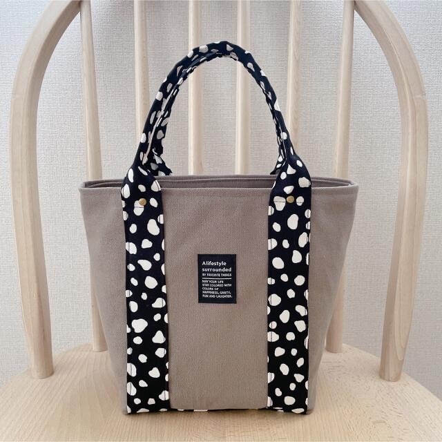 ダルメシアン(ブラック) × 帆布 ★ トートバック ★