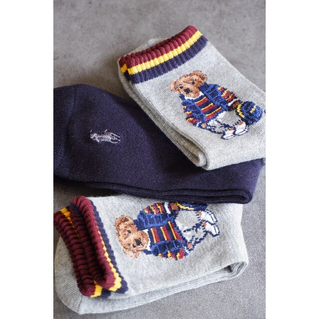 POLO RALPH LAUREN(ポロラルフローレン)のポロラルフローレンのキッズ用ソックス3足セット20-22cm【新品】 キッズ/ベビー/マタニティのこども用ファッション小物(靴下/タイツ)の商品写真