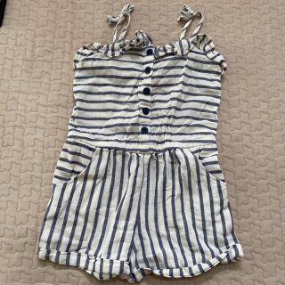 ベビーギャップ(babyGAP)のbaby GAP ボーダーサロペット　オールインワン　95(ワンピース)