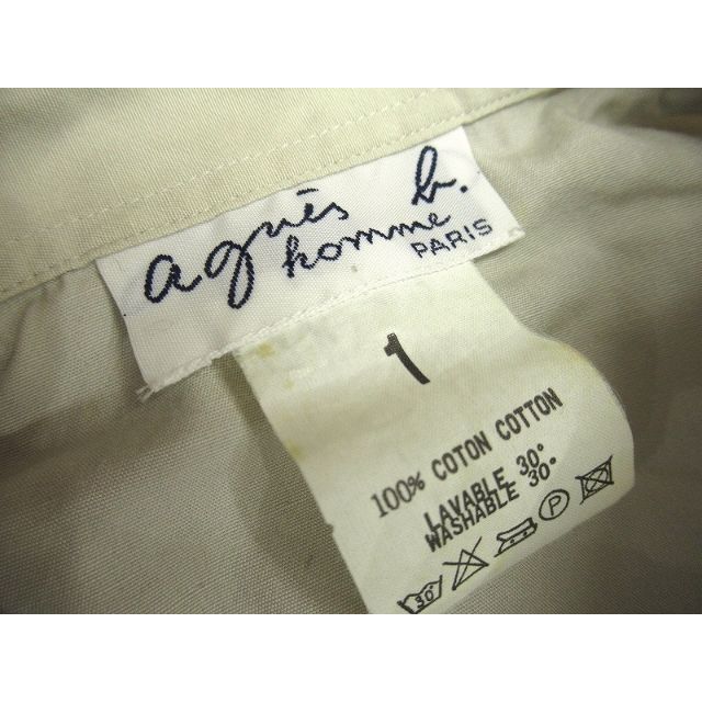 agnes b.(アニエスベー)のG② 日本製 アニエスべー オム 半袖 コットン シャツ 片ポケ ライトグレー メンズのトップス(シャツ)の商品写真