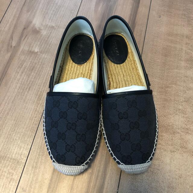 Gucci(グッチ)の美品 GUCCI エスパドリーユ 38 ブラック レディースの靴/シューズ(スリッポン/モカシン)の商品写真