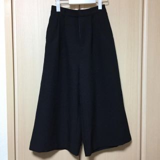 グローバルワーク(GLOBAL WORK)の値下げ Sサイズ グローバルワーク 黒 ワイドパンツ スカンツ(その他)