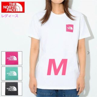 ザノースフェイス(THE NORTH FACE)の【人気】ノースフェイス　Tシャツ　半袖　厚め　スクエアロゴ　ピンク　レディースM(Tシャツ(半袖/袖なし))