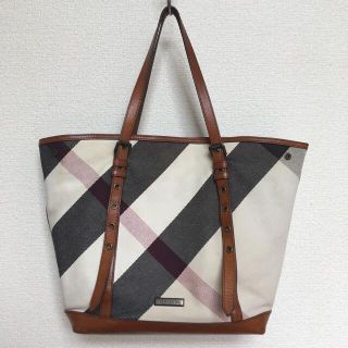 バーバリー(BURBERRY)のやん様専用Burberryキャンバス.レザー大きめトートバッグ【made in (トートバッグ)