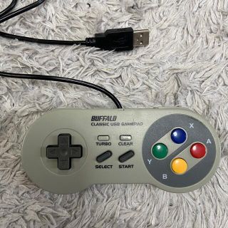 バッファロー(Buffalo)のiBUFFALO CLASSIC USB GAMEPAD スーファミコントローラ(PC周辺機器)