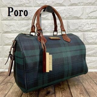 POLO / ポロラルフローレン タータンチェック ミニ ボストンバッグ