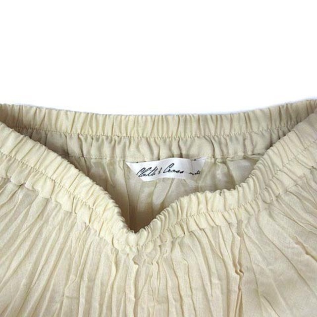 Hug O War(ハグオーワー)のハグオーワー クロス＆クロス プリーツ スカート ロング ベージュ 1 22SS レディースのスカート(ロングスカート)の商品写真