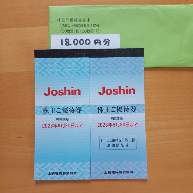 上新電機株主優待　１８０００円分ショッピング