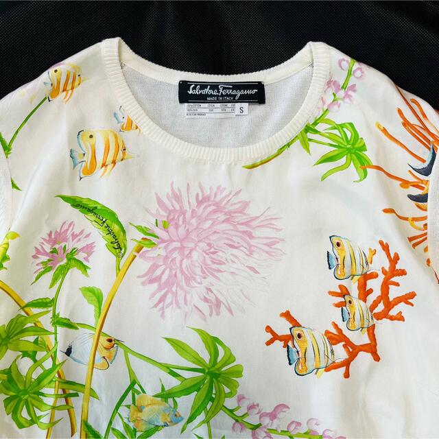 Salvatore Ferragamo■シルク異素材トップス■着画あり
