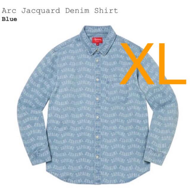 Supreme Arc Jacquard Denim Shirt Blue XL