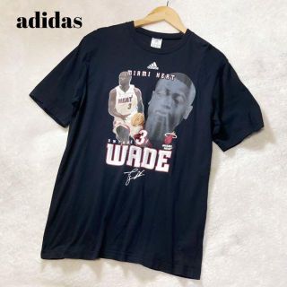 アディダス(adidas)の【サイズL】アディダス　マイアミヒートNBAビッグプリントTシャツ(Tシャツ/カットソー(半袖/袖なし))