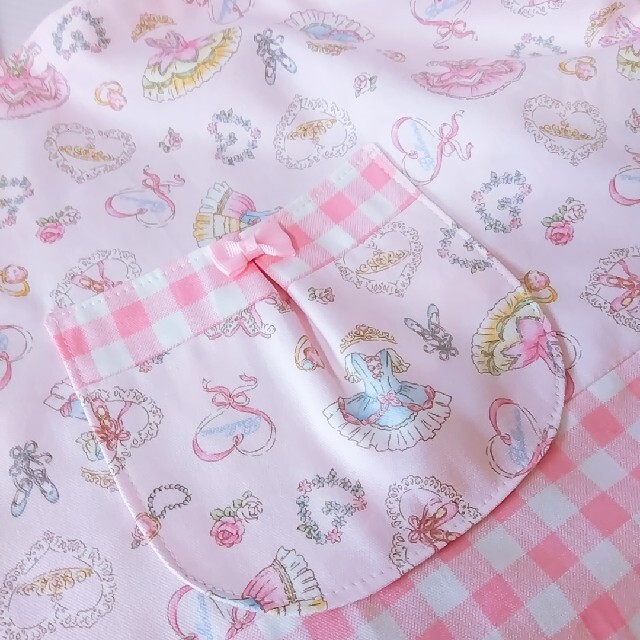 ▼お値下げしました▼ハンドメイド👗バレリーナのドレス柄👗入園入学④点セット キッズ/ベビー/マタニティのこども用バッグ(レッスンバッグ)の商品写真