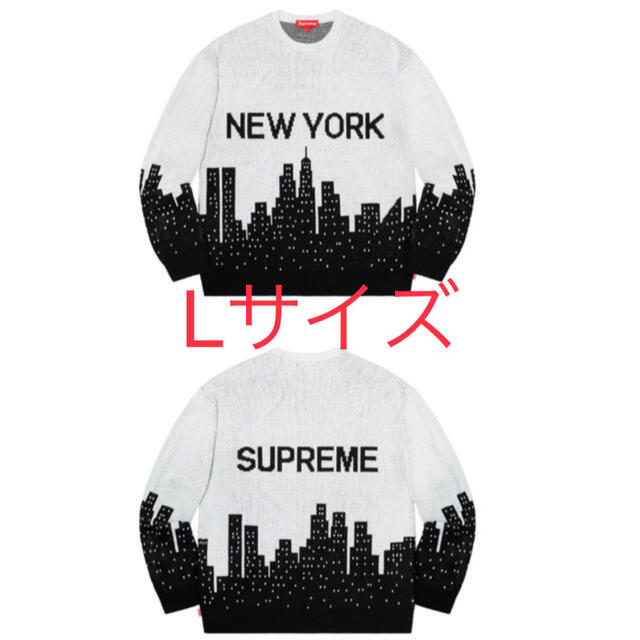 希少Lサイズ 完売品supreme new york sweater セーター