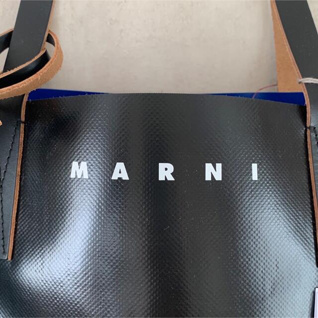 MARNI マルニ ブラック＆ブルー TRIBECA ショッピングバッグ