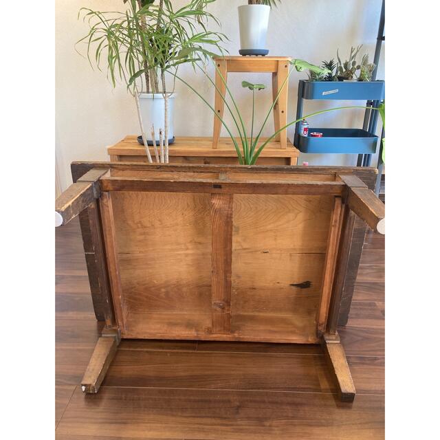 古家具アンティーク◾️木製 丸ちゃぶ台   ローテーブル  丸テーブル