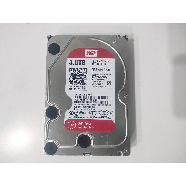 WD製 HDD 3.5インチ 3TB Red 品