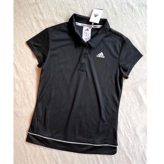 アディダス(adidas)の新品タグ付♪adidas tennis  半袖 ポロシャツ XS〜Ｓ☆黒 (ウェア)