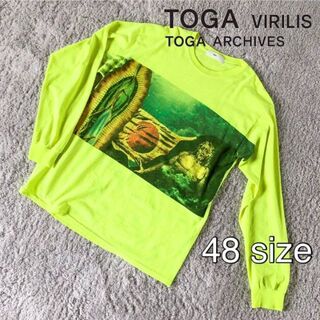 トーガ(TOGA)の【人気！】TOGA トーガ ビリリース プリントT 長袖 イエロー 48サイズ(Tシャツ/カットソー(七分/長袖))