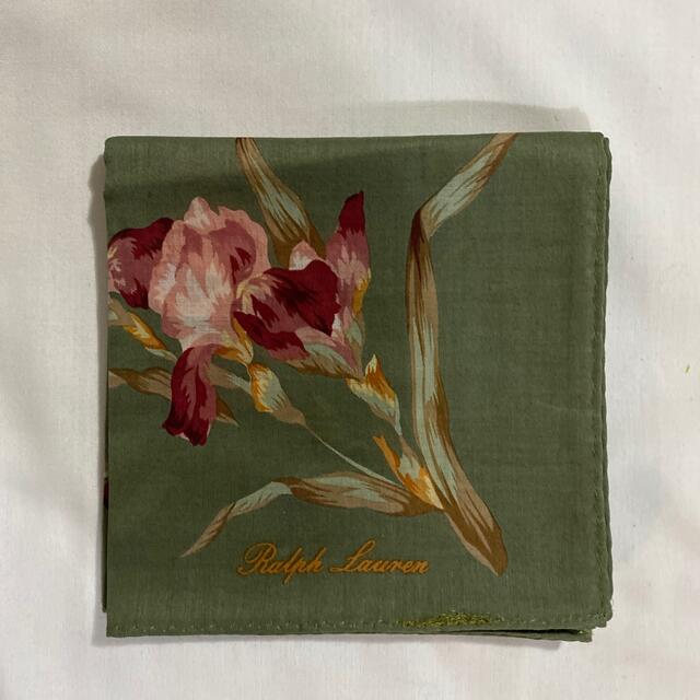 Ralph Lauren(ラルフローレン)のラルフローレン　ハンカチ　未使用品　グリーン　花柄　#1907 レディースのファッション小物(ハンカチ)の商品写真