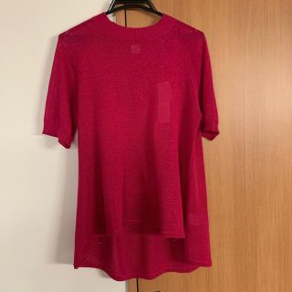 ナチュラルランドリー(NATURAL LAUNDRY)のgrin⚫︎美品⚫︎リネン100%⚫︎ニット⚫︎ピンク(カットソー(半袖/袖なし))