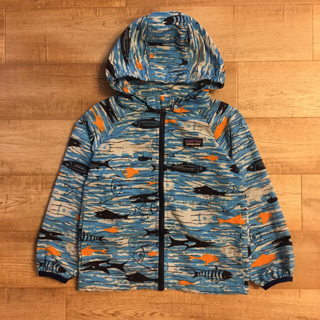 patagonia(パタゴニア)の▶︎Patagonia◀︎バギーズジャケット3T ウィンドブレーカーパーカー青　 キッズ/ベビー/マタニティのキッズ服男の子用(90cm~)(ジャケット/上着)の商品写真