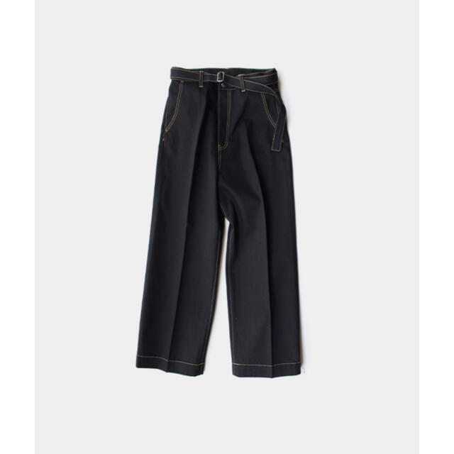 Jil Sander(ジルサンダー)のyass BELTED DENIM TROUSER BLACK メンズのパンツ(デニム/ジーンズ)の商品写真