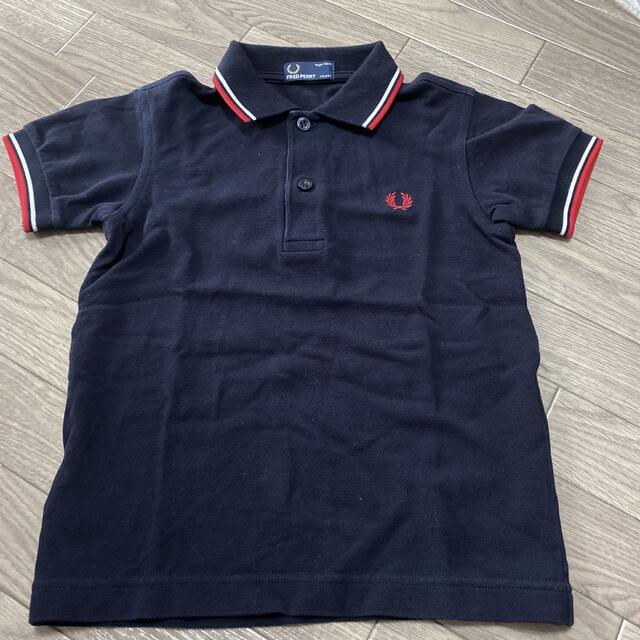 FRED PERRY(フレッドペリー)の【FRED PERRY】110cm 黒ポロシャツ キッズ/ベビー/マタニティのキッズ服男の子用(90cm~)(Tシャツ/カットソー)の商品写真