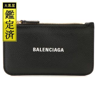 バレンシアガ(Balenciaga)のBALENCIAGA　バレンシアガ　コインケース　レザー　ブラック　【437】(コインケース)