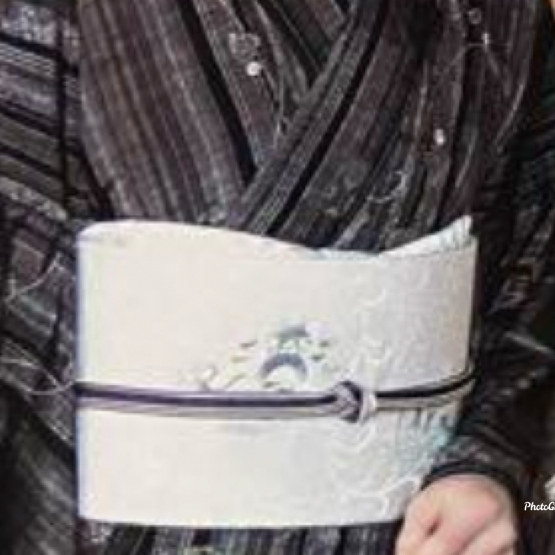 最終お値引き！正絹名古屋　付け帯　作り帯 レディースの水着/浴衣(帯)の商品写真